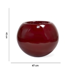 Vaso Decorativo Esfera Vermelho Lira P 40x47cm - D'rossi