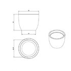 Vaso Decorativo Fibra De Vidro Europa Japi Preto