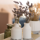 Vaso Decorativo Garrafa Conjunto 2 Pçs Artesanal Com Flor Seca