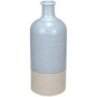 Vaso Decorativo Garrafa Home&co Cerâmica 30x12x12cm Cinza