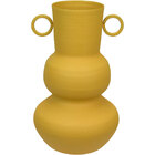 Vaso Decorativo Garrafa Home&co Metal 20x12x12cm Amarelo