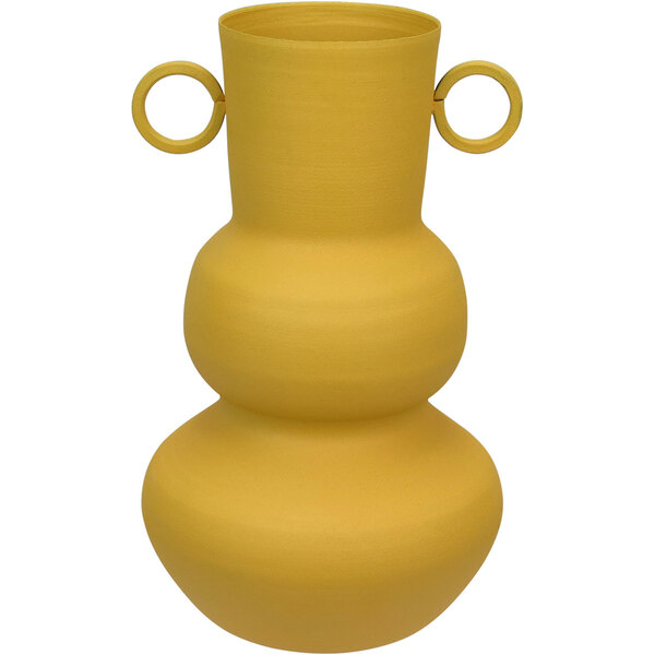 Vaso Decorativo Garrafa Home&co Metal 20x12x12cm Amarelo