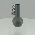 Vaso Decorativo Garrafa Home&co Metal 22x10x10cm Cinza