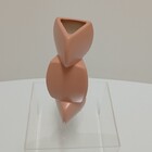 Vaso Decorativo Geométrico Home&co Cerâmica 21x7x7cm Marrom