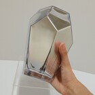 Vaso Decorativo Geométrico Home&co Vidro 20x17x17cm Prata