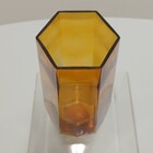 Vaso Decorativo Geométrico Home&co Vidro 20x7x7cm Âmbar