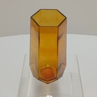 Vaso Decorativo Geométrico Home&co Vidro 20x7x7cm Âmbar