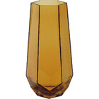 Vaso Decorativo Geométrico Home&co Vidro 20x7x7cm Âmbar