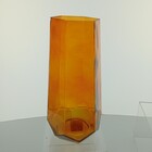 Vaso Decorativo Geométrico Home&co Vidro 25x8x8cm Âmbar