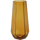 Vaso Decorativo Geométrico Home&co Vidro 28x10x10cm Âmbar