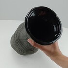 Vaso Decorativo Home&co Cerâmica 28x15x15cm Cinza