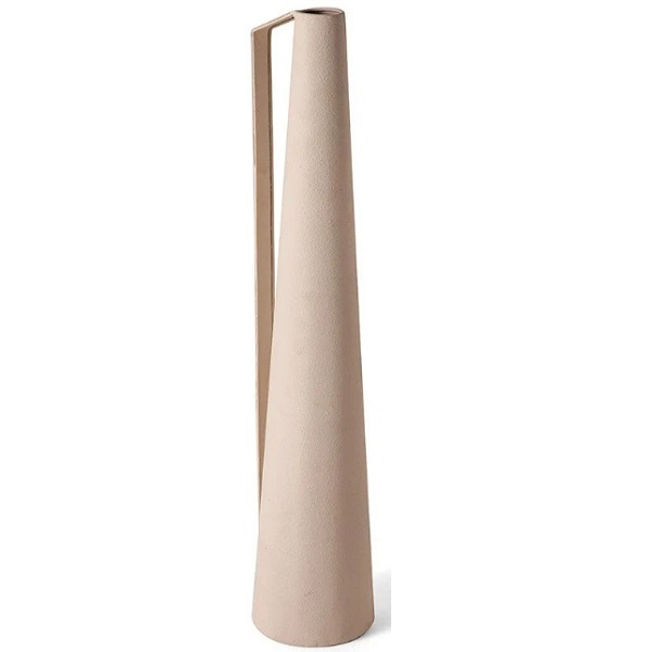 Vaso Decorativo Jarro Em Metal Off White Mart 54cm