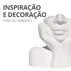 Vaso Decorativo Mão No Rosto 11cm Cimento Artesanal