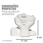 Vaso Decorativo Mão No Rosto 11cm Cimento Artesanal