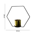 Vaso Decorativo Metal Para Pendurar Dourado E Preto 29x33 Cm