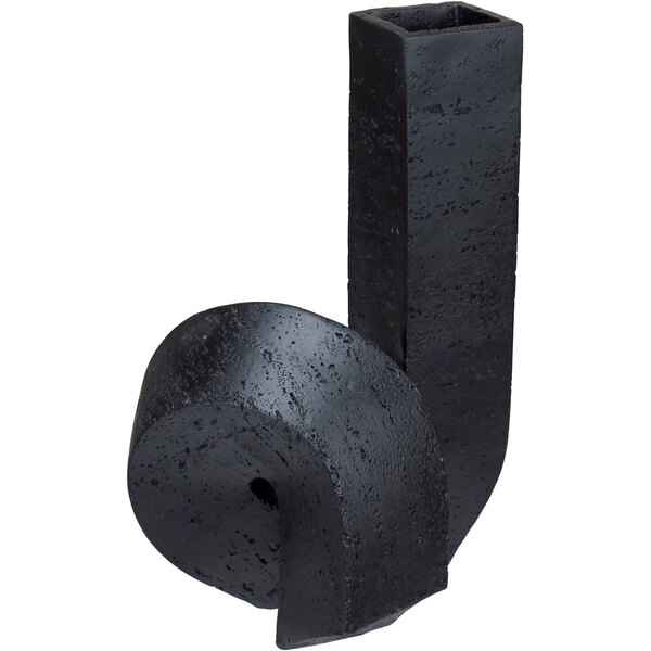 Vaso Decorativo Nó Home&co Resina 30x19x17cm Preto