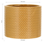 Vaso Decorativo Para Jardim Plantas De Cerâmica Amarelo 11cm