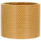 Vaso Decorativo Para Jardim Plantas De Cerâmica Amarelo 11cm