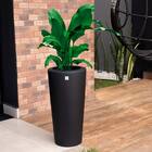 Vaso Decorativo Paris Preto Fosco P 57x28 Cm - D'rossi