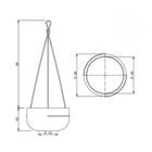 Vaso Decorativo Pendente Rústico Japi Cimento