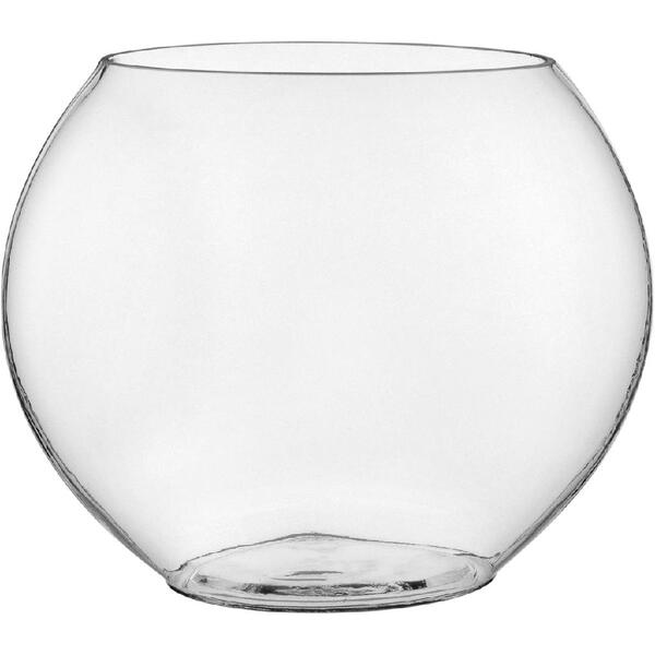 Vaso Decorativo Planta Redondo Home&co Vidro 28x12x34cm Trans