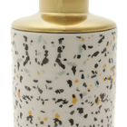 Vaso Decorativo Porcelana Granilite Branco/dourado 9x25cm Roj