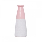 Vaso Decorativo Porcelana Rosa/cinza 8x18cm