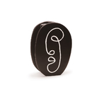 Vaso Decorativo Preto Em Cerâmica 23x17cm