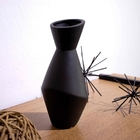 Vaso Decorativo Preto Em Cerâmica 26x12 Cm F04 - D'rossi