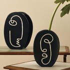 Vaso Decorativo Preto Em Cerâmica 28x20cm