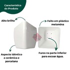Vaso Decorativo Quadrado Melamina Branco