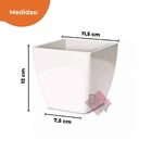 Vaso Decorativo Quadrado Melamina Branco