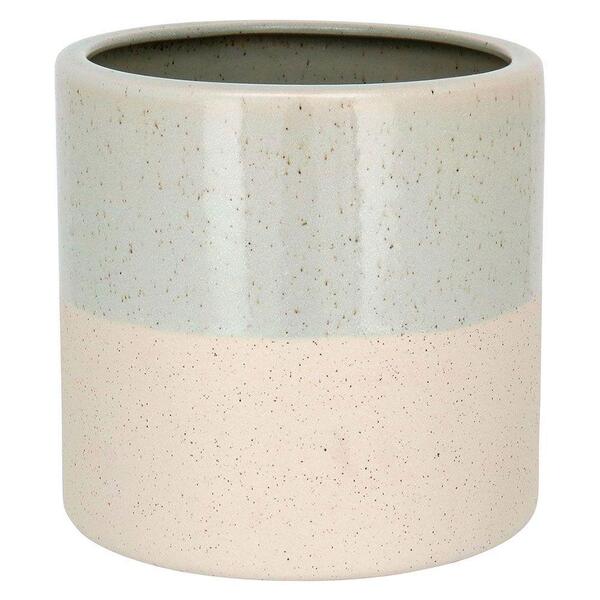 Vaso Decorativo Quios Cerâmica Bege Para Sala Quarto Home&co