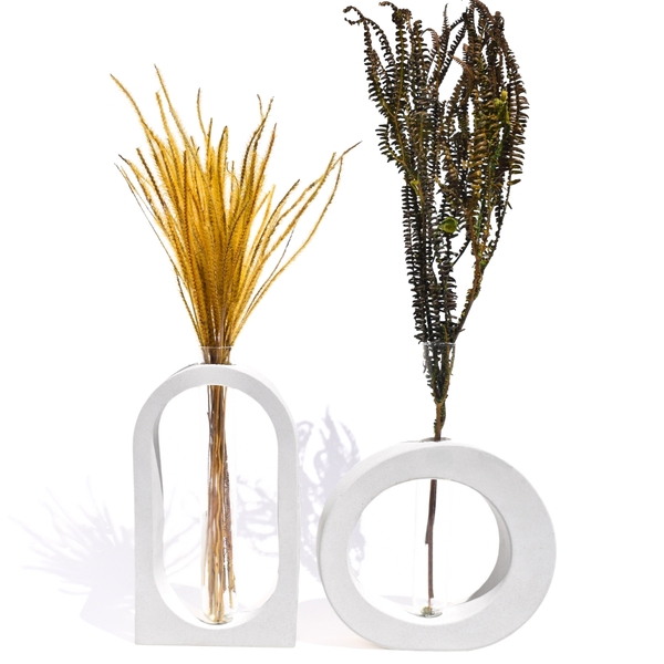 Vaso Decorativo Redondo E Janela 2 Pçs Conjunto Decoração Sal