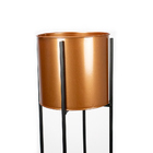 Vaso Decorativo Rose Com Suporte Metálico Preto 91 Cm - D'ros