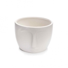 Vaso Decorativo Rosto Em Cerâmica Branco 11x15 5 Cm - D'rossi