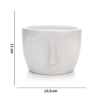 Vaso Decorativo Rosto Em Cerâmica Branco 11x15 5 Cm - D'rossi