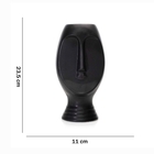 Vaso Decorativo Rosto Em Cerâmica Preto 23 5x11 Cm - D'rossi