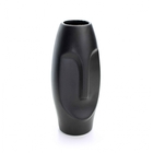 Vaso Decorativo Rosto Preto Mate Em Cerâmica 25x12 Cm - Indo