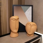 Vaso Decorativo Rosto Terracota 31x14 Cm - Indo Decorar