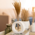 Vaso Decorativo Solitário Redondo 16,5cm Artesanal Em Cimento