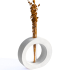 Vaso Decorativo Solitário Redondo 16,5cm Artesanal Em Cimento