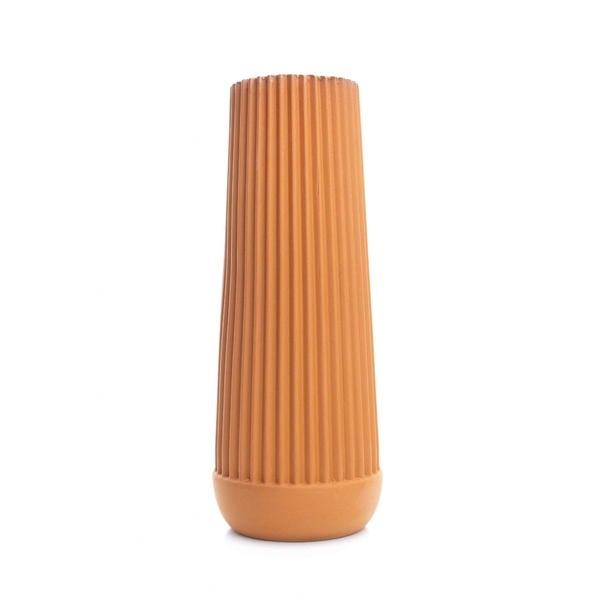 Vaso Decorativo Terracota Riscado Vertical 27x11 Cm - Indo De