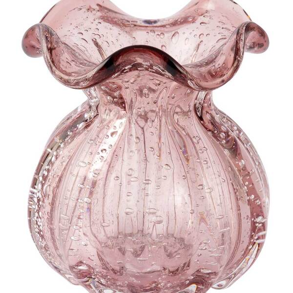 Vaso Decorativo Trouxinha De Vidro Tipo Murano Ametista Venez