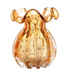 Vaso Decorativo Trouxinha Italy Âmbar Detalhes Dourado 17cm 4