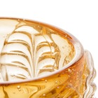 Vaso Decorativo Vidro Leaf Âmbar 20 5cm 1555 Lyor