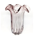 Vaso Decorativo Vidro Murano Lilás Ametista 25cm - Jolitex