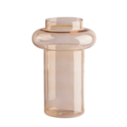 Vaso Decorativo Vidro Slep Alto 17367 21cm Laranja  Mart