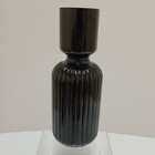 Vaso Decorativo Vintage Home&co Vidro 30x11x11cm Preto