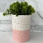 Vaso Delicado Granilite De Cerâmica Decorativo Duas Cores